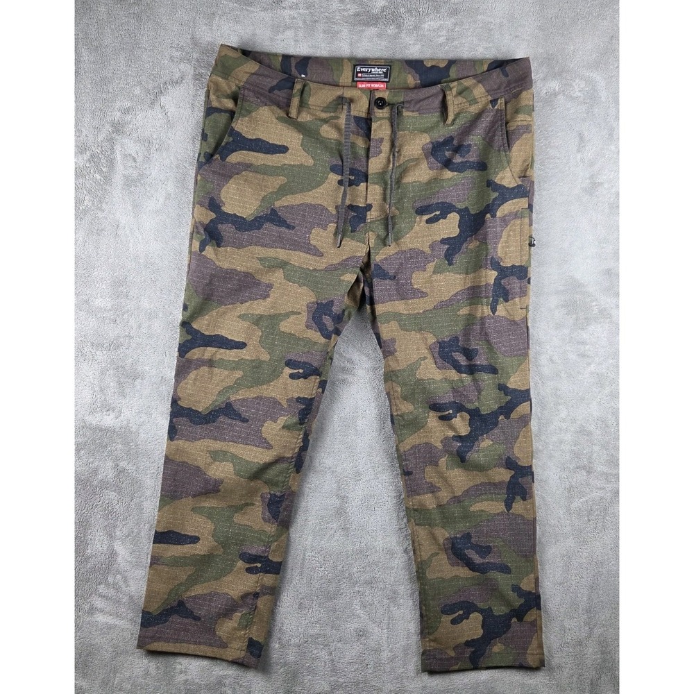 686 Everywhere Pant Slim Fit Dark Camo Hiking Pants Men's Size 38x34(40x27)